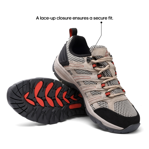 Women's Suede Lightweight Hiking Shoes 【Wide Fit】 - SAND - 1